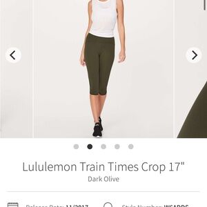 151. Lululemon train times crop.